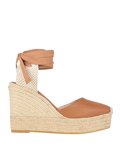 GAIMO Espadrilles Tan Soft Leather, Textile fibres