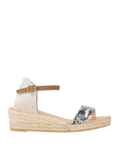 GAIMO Espadrilles Beige Soft Leather, Textile fibers