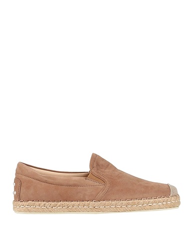 TOD'S エスパドリーユ ライトブラウン 革（なめし加工）