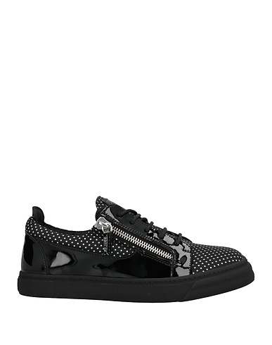 GIUSEPPE ZANOTTI Sneakers Black Soft Leather, Textile fibers