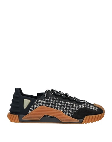DOLCE&GABBANA Sneakers Schwarz Leder, Gewebefasern