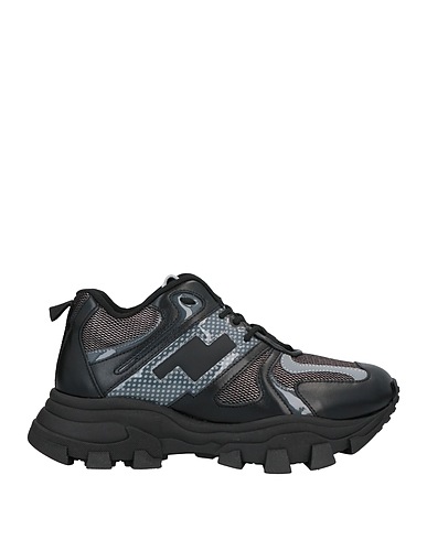 CINZIA ARAIA Sneakers Black Soft Leather, Textile fibers