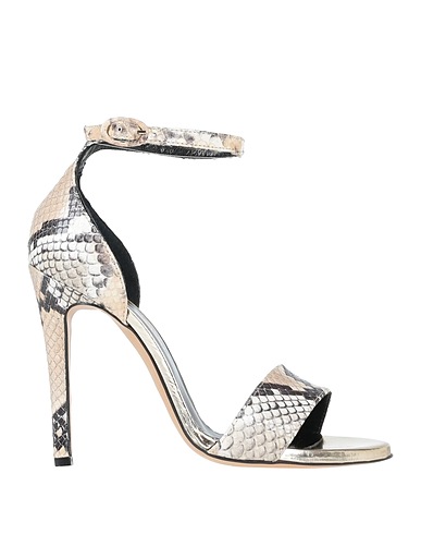 BRUGLIA Sandals Light grey Soft Leather