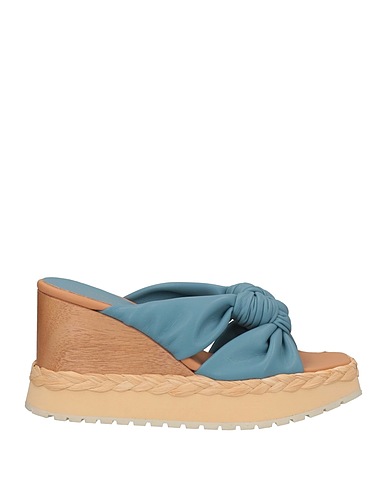 PALOMA BARCELÓ Sandals Pastel blue Textile fibres
