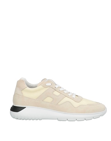 HOGAN Sneakers Beige Leather, Textile fibers