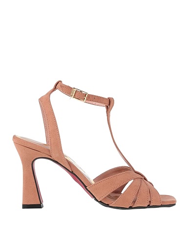 CUPLÉ Sandals Light brown Textile fibers