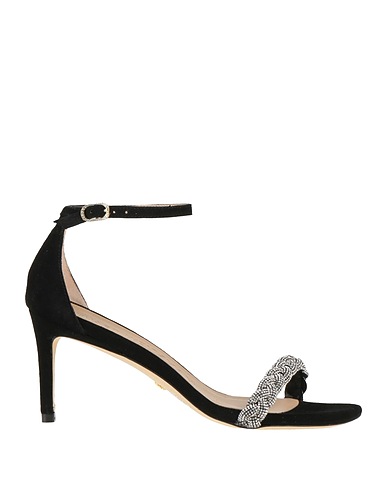 STUART WEITZMAN Sandals Black Leather