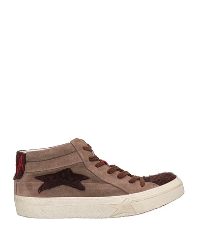 ISHIKAWA Sneakers Khaki Leather, Textile fibres
