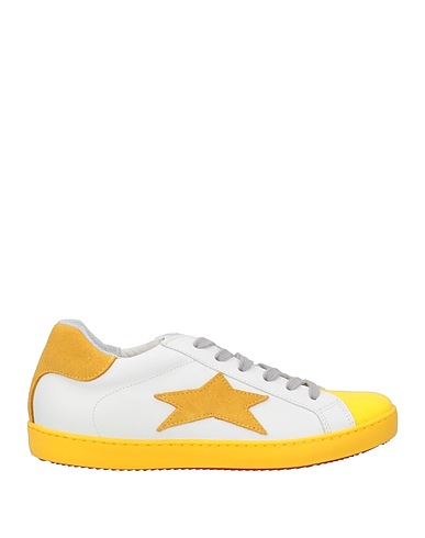 ISHIKAWA Sneakers Yellow Leather, Textile fibers