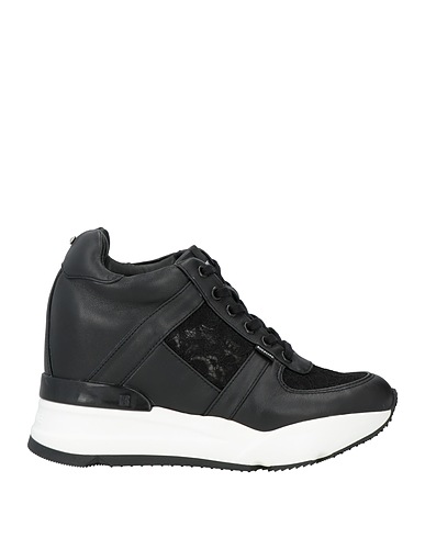 RUCOLINE Sneakers Black Soft Leather, Textile fibres