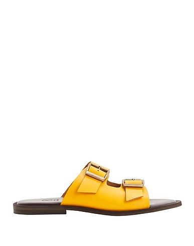 8 by YOOX Sandalen POLISH LEATHER CROSS-STRAP SANDAL Ringelblume 100% Kalbsleder