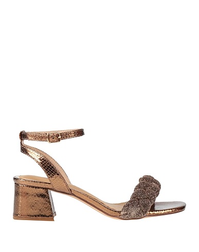 CAFèNOIR Sandals Bronze Textile fibres
