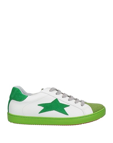 ISHIKAWA Sneakers Green Leather, Textile fibres