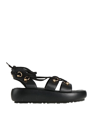 UNLACE Sandals Black Soft Leather