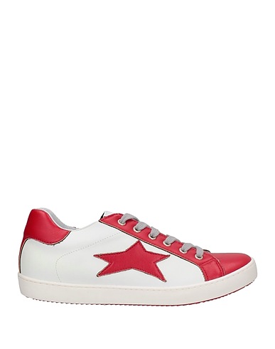 ISHIKAWA Sneakers Rosso Pelle, Fibre tessili