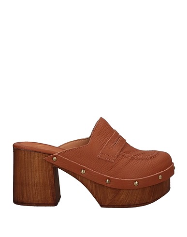 UNLACE Mules and clogs Tan Soft Leather