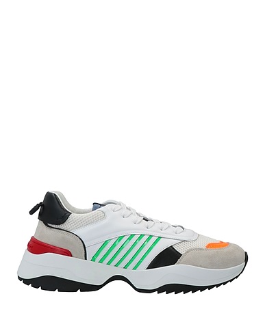 DSQUARED2 Sneakers White Leather, Textile fibers