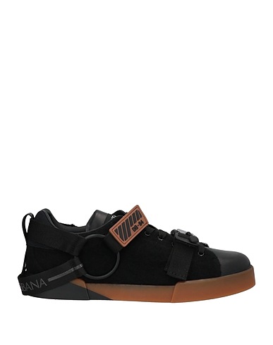 DOLCE&GABBANA Sneakers Black 33% Alpaca wool, 22% Viscose, 20% Calfskin, 20% Synthetic fibers, 5% PVC - Polyvinyl chloride