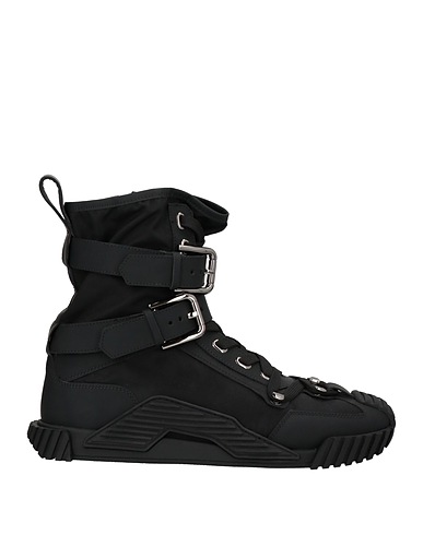 DOLCE&GABBANA Sneakers Black 55% Polyamide, 31% Calfskin, 14% Acrylic