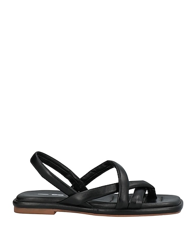 181 Flip flops Black Soft Leather