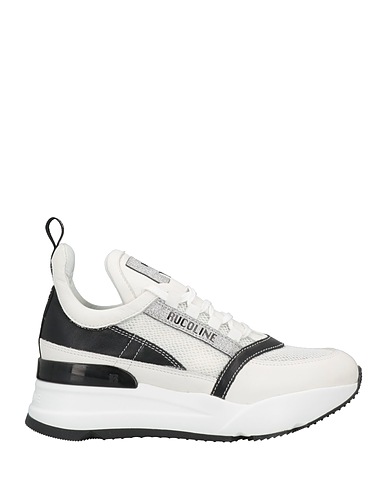 RUCOLINE Sneakers Off white Pelle, Fibre tessili