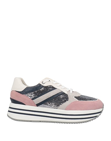 GEOX Sneakers Antique rose Textile fibres, Soft Leather