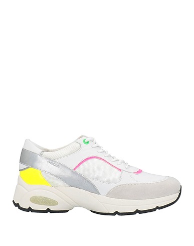 GEOX Sneakers Light grey Soft Leather, Textile fibers