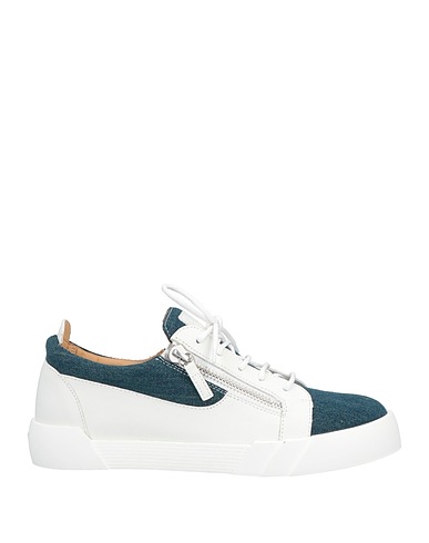 GIUSEPPE ZANOTTI Sneakers Navy Soft Leather, Textile fibers