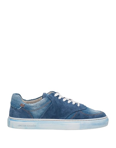 JACOB COHЁN Sneakers Blue Soft Leather, Cotton