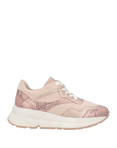 GEOX Sneakers Rose gold Soft Leather, Textile fibers