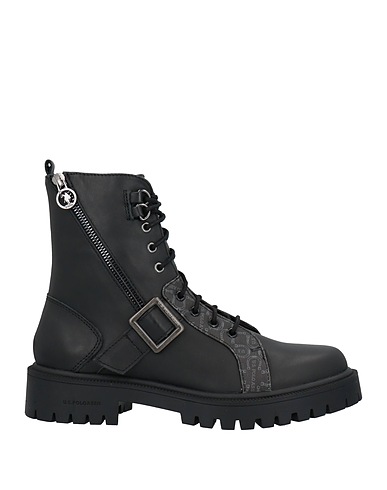 U.S.POLO ASSN. Botín Negro Cuero, Fibras textiles