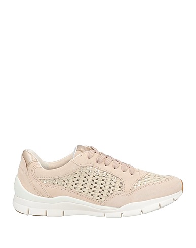 GEOX Sneakers Beige Soft Leather, Textile fibres