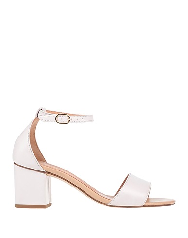 TWINSET Sandals Off white Soft Leather