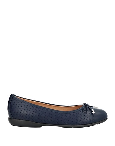 GEOX Ballerines Bleu Autres fibres, Cuir