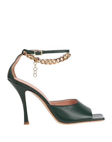 ILIO SMERALDO Sandals Dark green Soft Leather