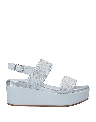 CAFèNOIR Sandals Silver Soft Leather