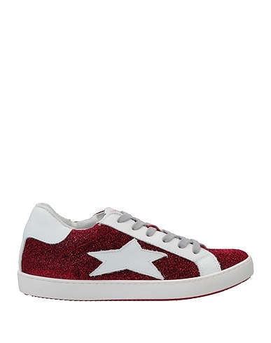 ISHIKAWA Sneakers Rot Leder, Gewebefasern