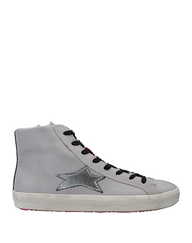 ISHIKAWA Sneakers Silver Soft Leather, Textile fibers