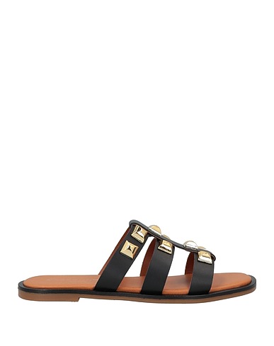 PREGUNTA Sandals Black Soft Leather