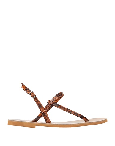 STELLA D'OTRANTO Flip flops Camel Leather