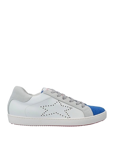 ISHIKAWA Sneakers White Soft Leather, Textile fibres