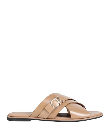 CALVIN KLEIN Sandals Camel Soft Leather