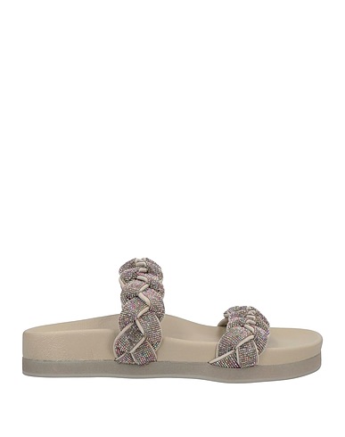 LOLA CRUZ Sandals Grey Leather