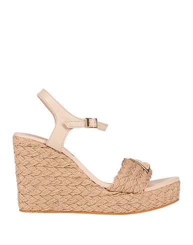 CUPLÉ Espadrilles Beige Leder, Gewebefasern
