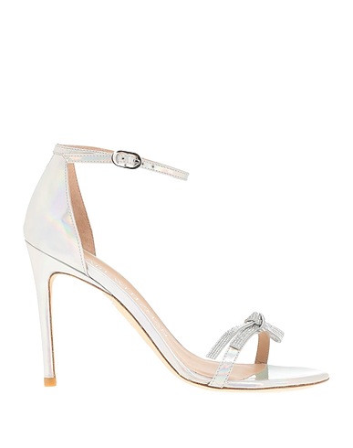 STUART WEITZMAN Sandals Silver Soft Leather