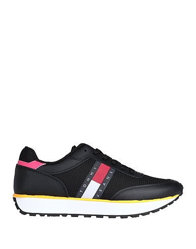 TOMMY JEANS Sneakers Negro Piel, Fibras textiles