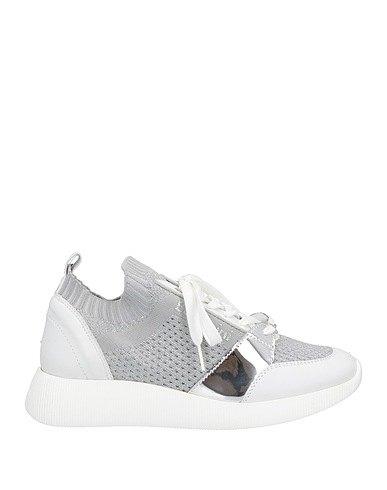 BALDININI Sneakers Grey Soft Leather, Textile fibers