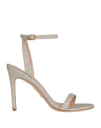 STUART WEITZMAN Sandals Platinum Textile fibers