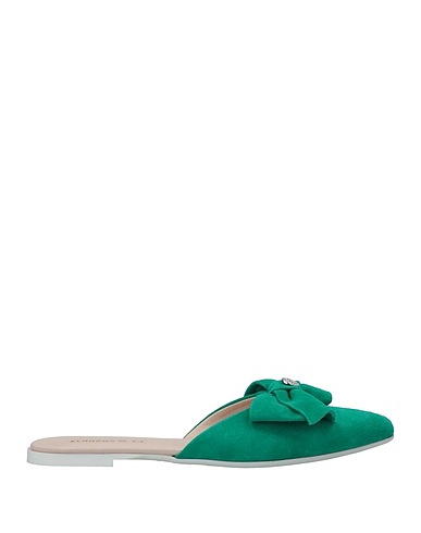 FLORENS Sandals Emerald green Leather