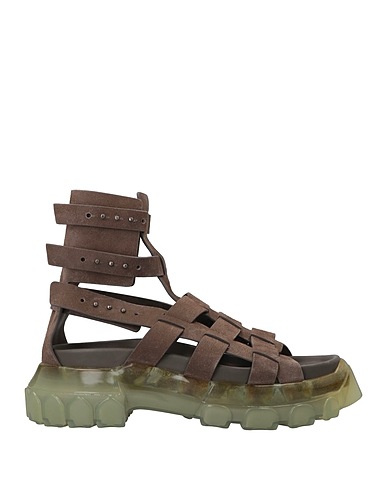 RICK OWENS Sandals Khaki Leather